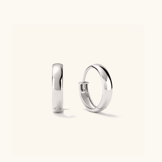 Simple Classy 14K Gold Bold Small Hoop Earrings  customdiamjewel 10 KT Solid Gold White Gold VVS-EF