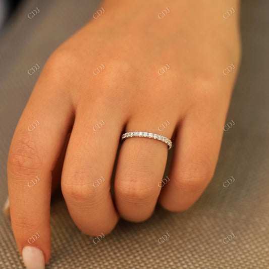 0.40CTW Lab Grown Diamond  3/4 Eternity Wedding Band  customdiamjewel   