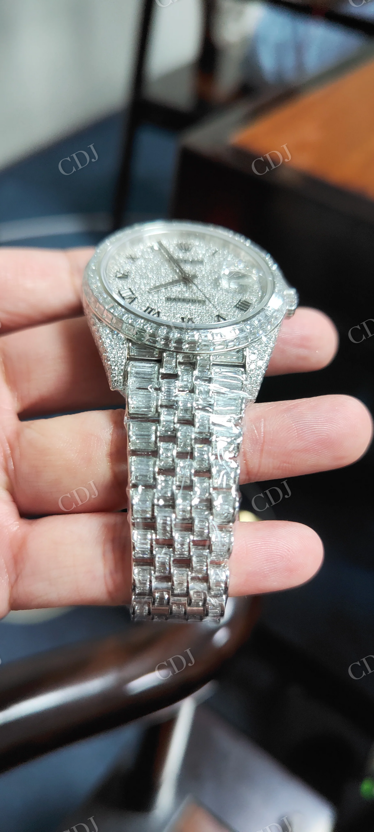 Customized Rolex Hip Hop Diamond Watch  customdiamjewel   