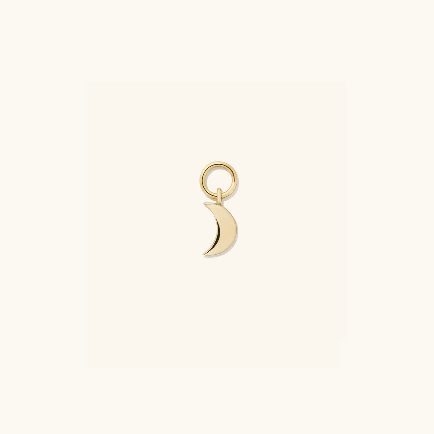 Single Moon Unique 14K Solid Gold Hoop Earrings  customdiamjewel   