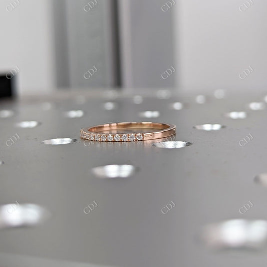 0.18CTW Stackable Diamond Half Eternity Wedding Band  customdiamjewel   