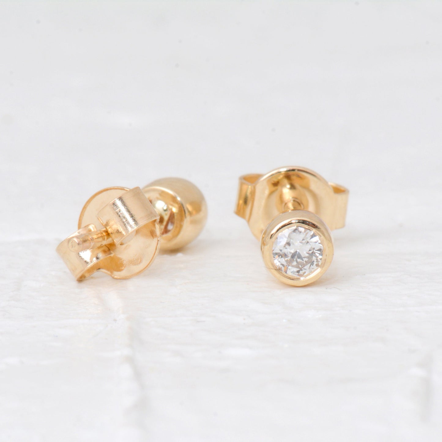 Moissanite Round Stud Diamond Earrings  customdiamjewel   