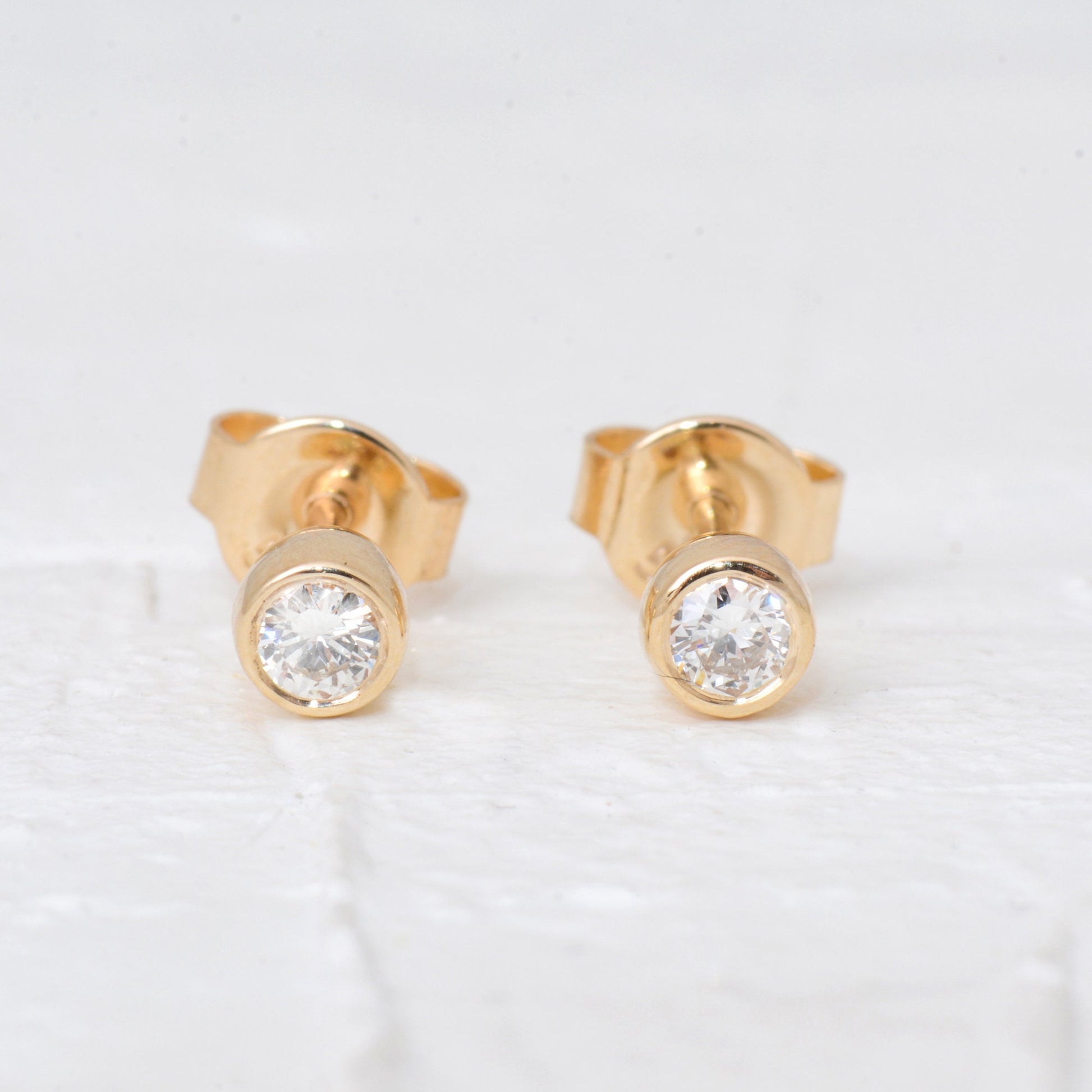 Moissanite Round Stud Diamond Earrings  customdiamjewel   