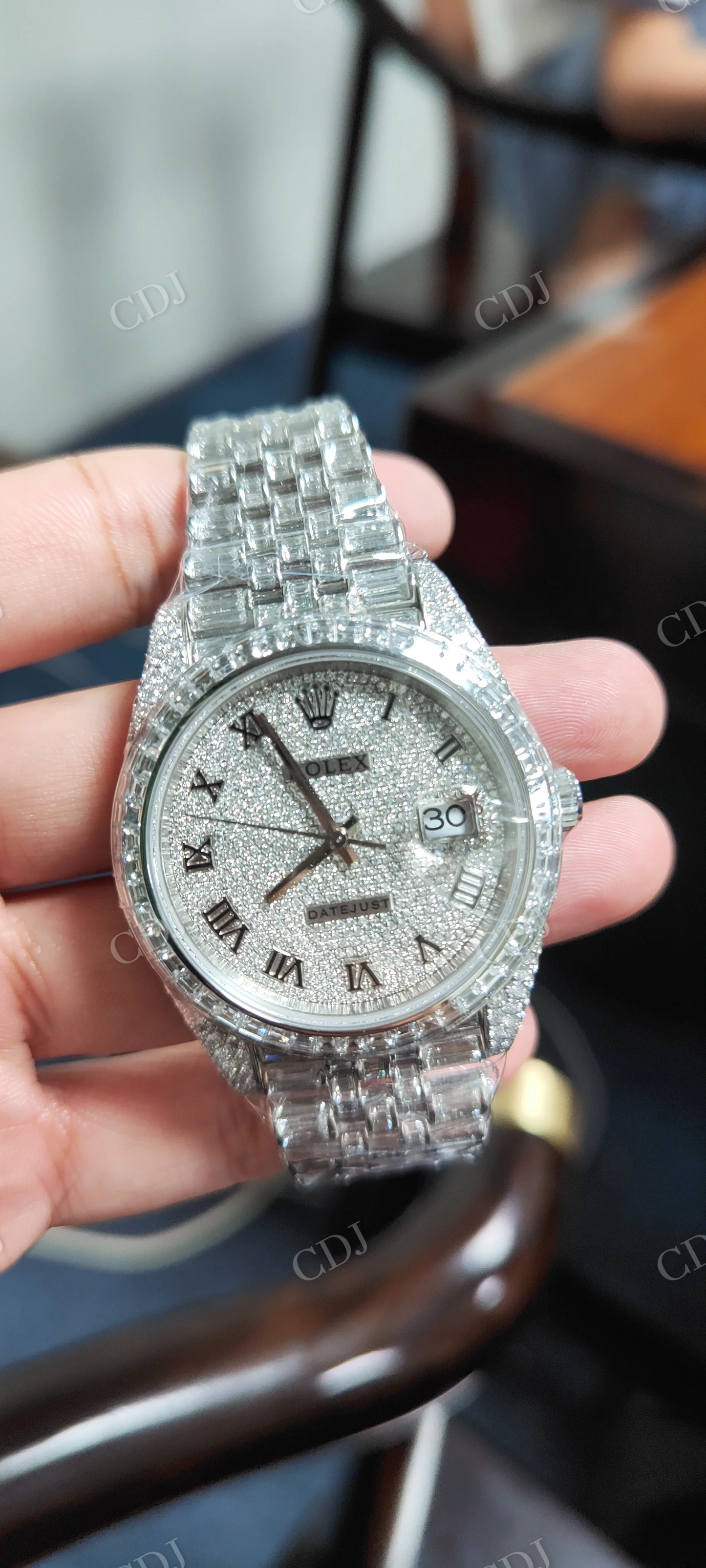 Customized Rolex Hip Hop Diamond Watch  customdiamjewel   