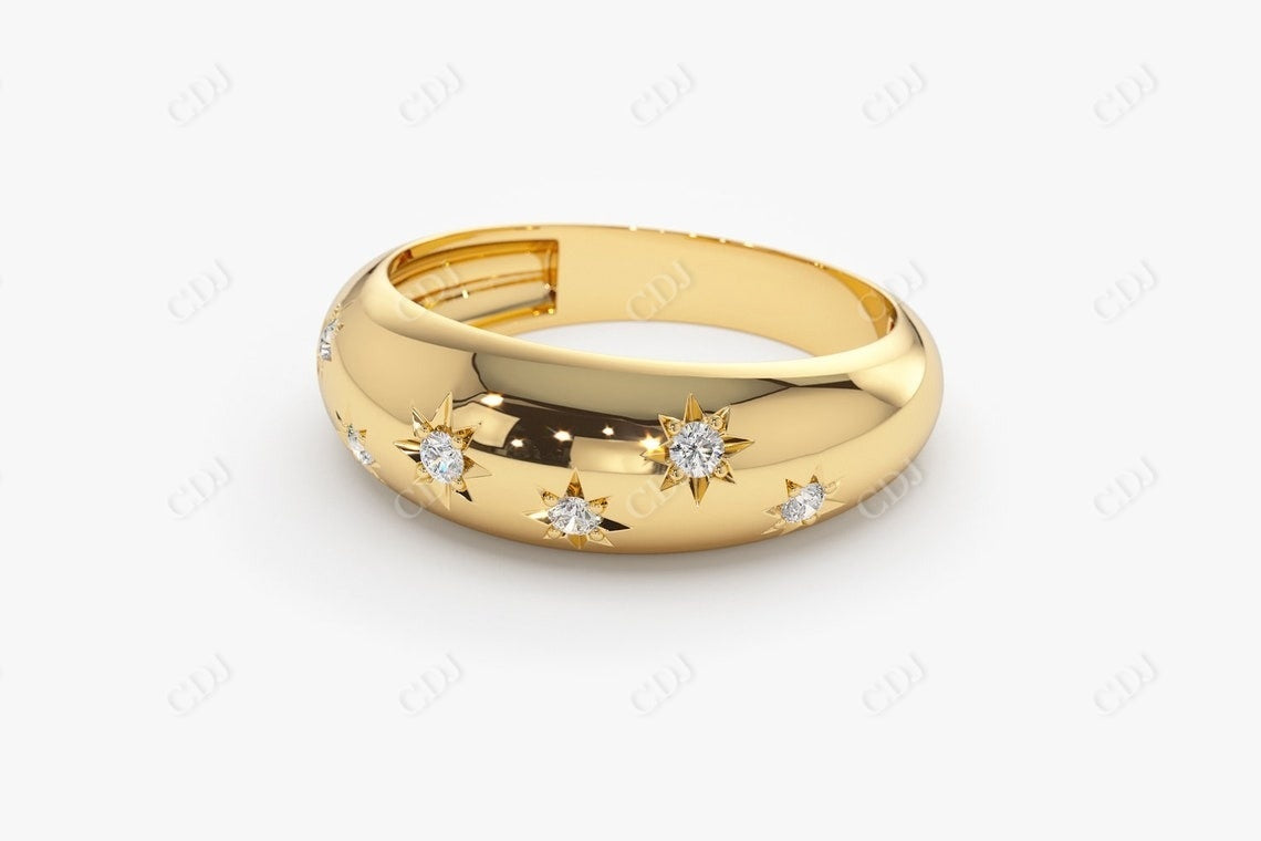 0.11 CTW Lab Grow Diamond Starburst Wedding Band  customdiamjewel   