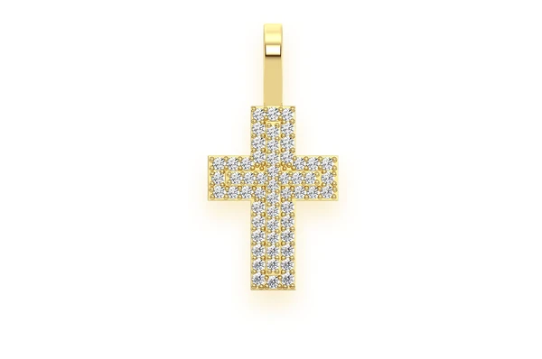 Layered Cross Pave Diamond Pendant  customdiamjewel   