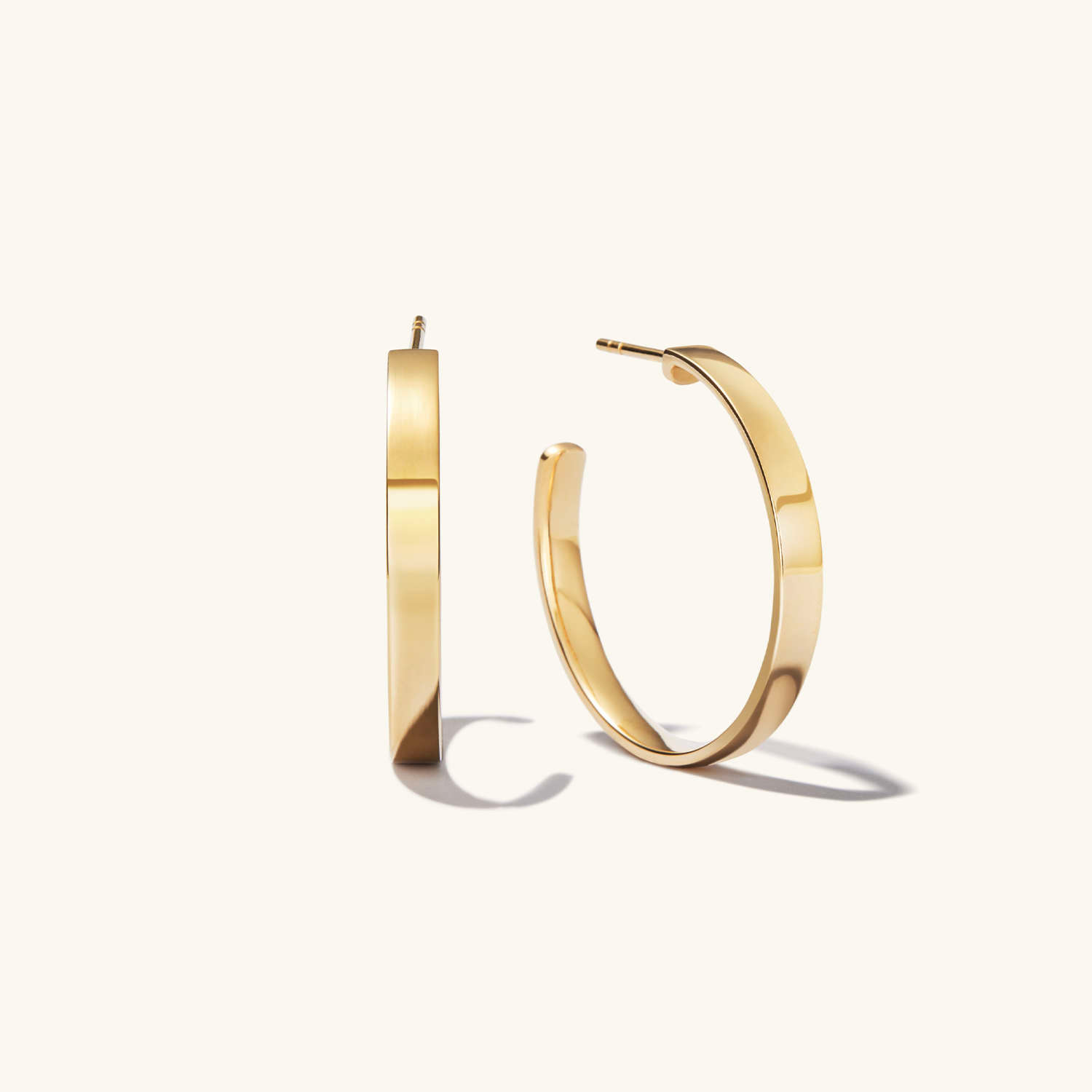 Classic Daily Wear 14K Solid Gold Hoop Earrings  customdiamjewel 10 KT Solid Gold Yellow Gold VVS-EF