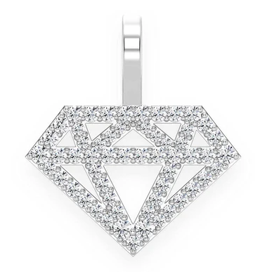 0.35CTW Cluster Diamond Silhouette Pendant  customdiamjewel   