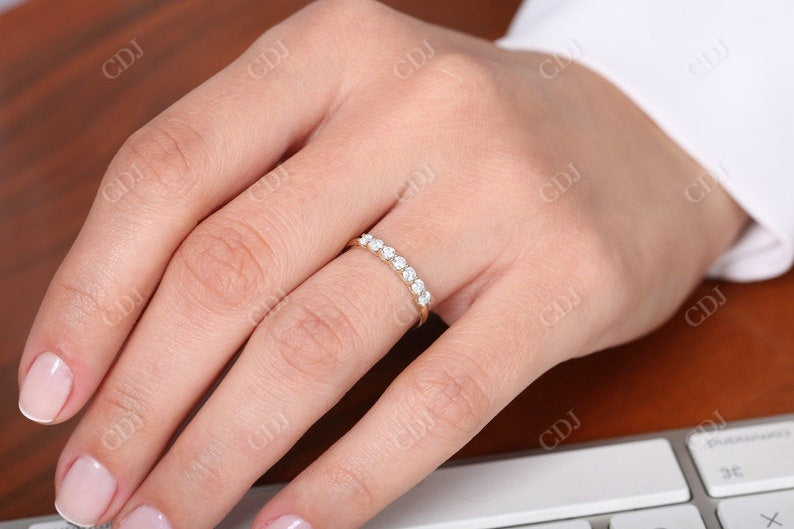 0.45CTW Lab Grown Diamond Shared Prong Wedding Band  customdiamjewel   