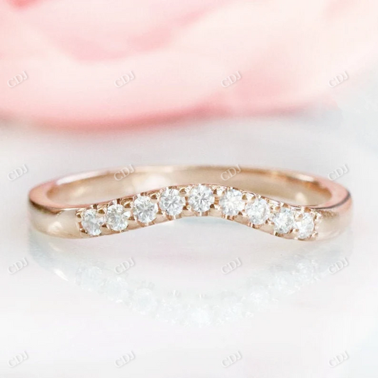 Contour Lab Grown Diamond Layering Wedding Band  customdiamjewel 10KT Rose Gold VVS-EF