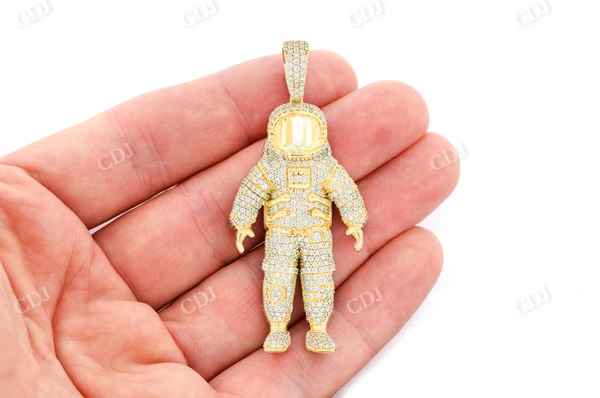 4.25CTW Astronaut Round Diamond Pendant  customdiamjewel   