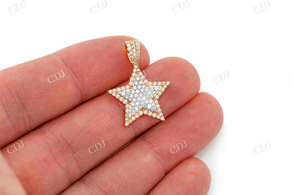 1.00CTW Layered Star Cluster Pave Diamond Pendant  customdiamjewel   