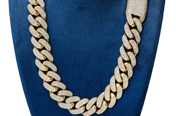 Miami Cuban Link Chain Hip Hop Iced Out Necklace  customdiamjewel   