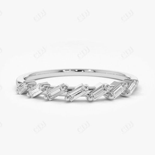 0.25CTW Lab Grown Baguette Diamond Wedding Band  customdiamjewel Sterling Silver White Gold VVS-EF