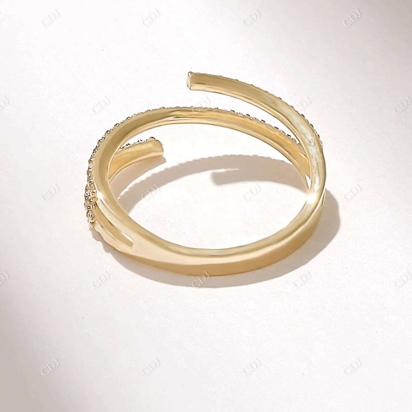 0.23CTW Round Cut Lab Grown Diamond Wraparound Stacking Ring  customdiamjewel   