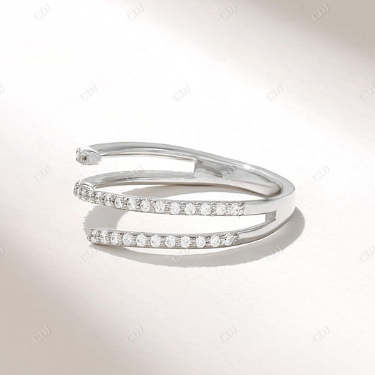 0.23CTW Natural Diamond Minimalist Wraparound Ring  customdiamjewel 10KT White Gold VVS-EF