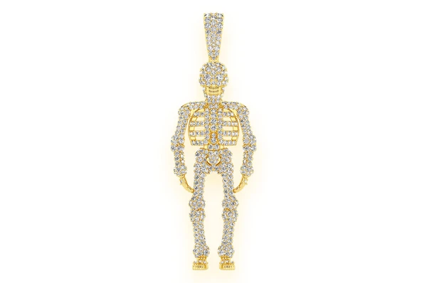 2.75CTW Skeleton Hip Hop Pendant  customdiamjewel   