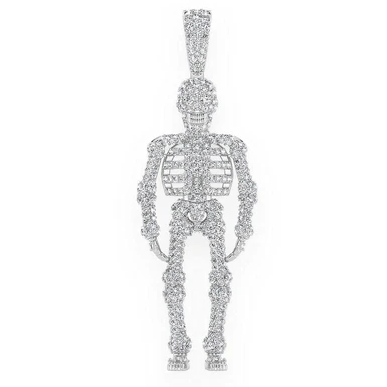 2.75CTW Skeleton Hip Hop Pendant  customdiamjewel   