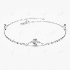 0.50ctw 14k Gold Real Diamond by the Yard Bracelet  customdiamjewel 10 KT Solid Gold White Gold VVS-EF