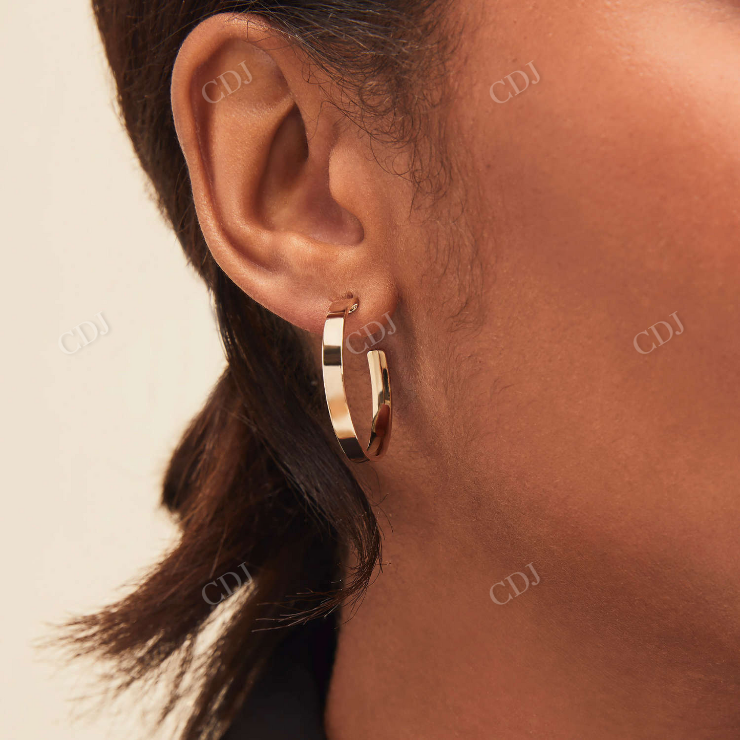 Thick Gold Filled Daily Hoop Earrings  customdiamjewel   