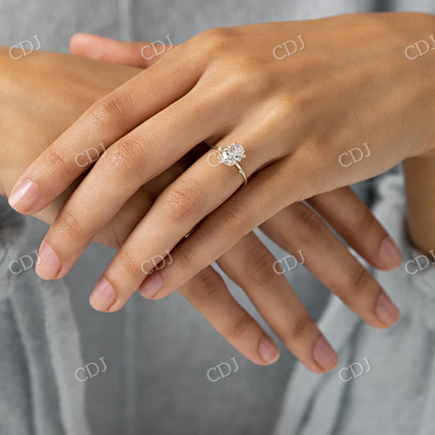 Oval Cut Moissanite Antique Style Engagement Ring  customdiamjewel   