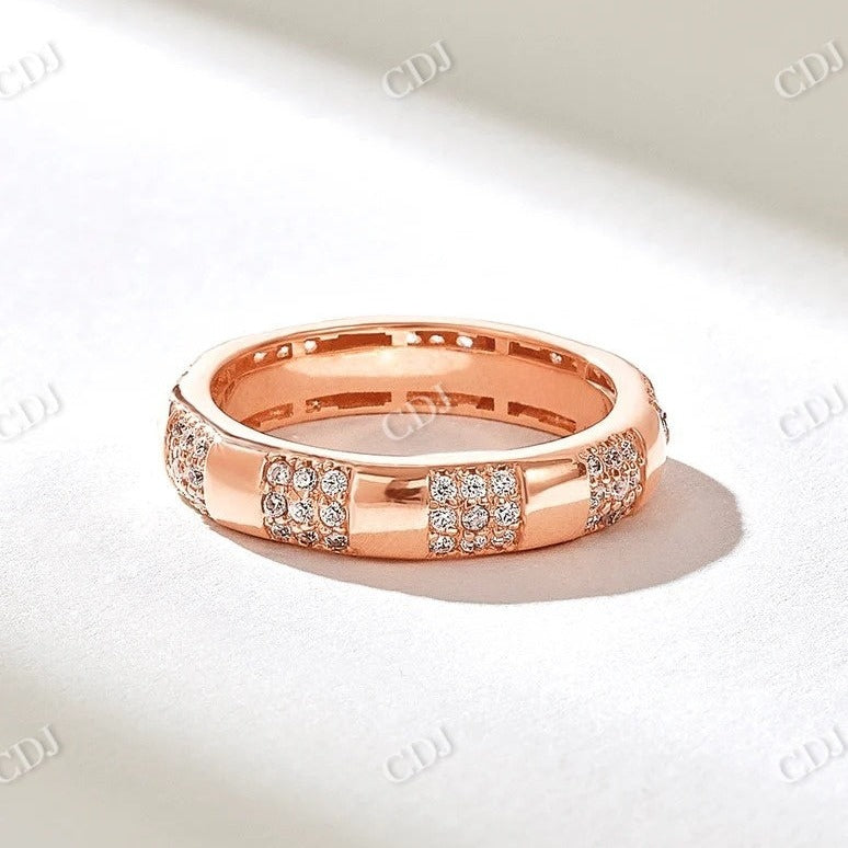 0.81CTW Dome Style Diamond Wedding Band  customdiamjewel 10KT Rose Gold VVS-EF