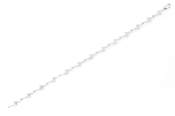 Lab Grown Diamond Lightning Bolt Eternity Bracelet  customdiamjewel   