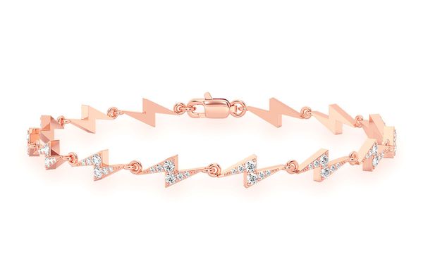 Lab Grown Diamond Lightning Bolt Eternity Bracelet  customdiamjewel   