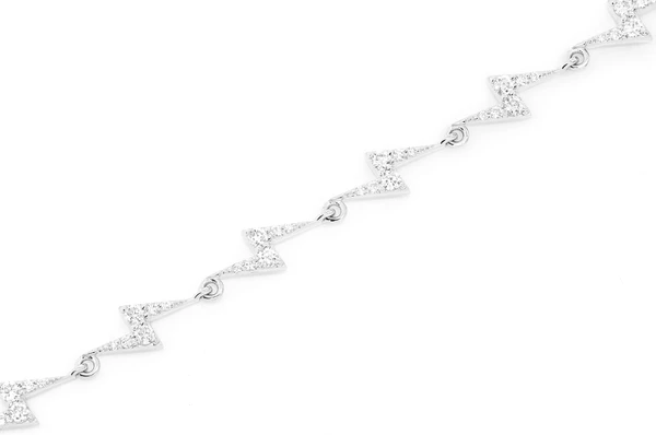 Lab Grown Diamond Lightning Bolt Eternity Bracelet  customdiamjewel   