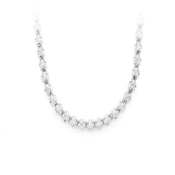 Diamond Tennis Crown Set Necklace For Unisex  customdiamjewel   