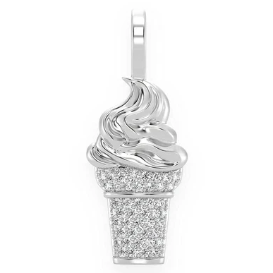 0.15CTW Round Cluster Diamond Ice Cream Pendant  customdiamjewel   