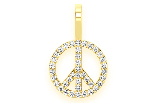 0.25CTW Peace Sign Hip Hop Diamond Pendant  customdiamjewel   