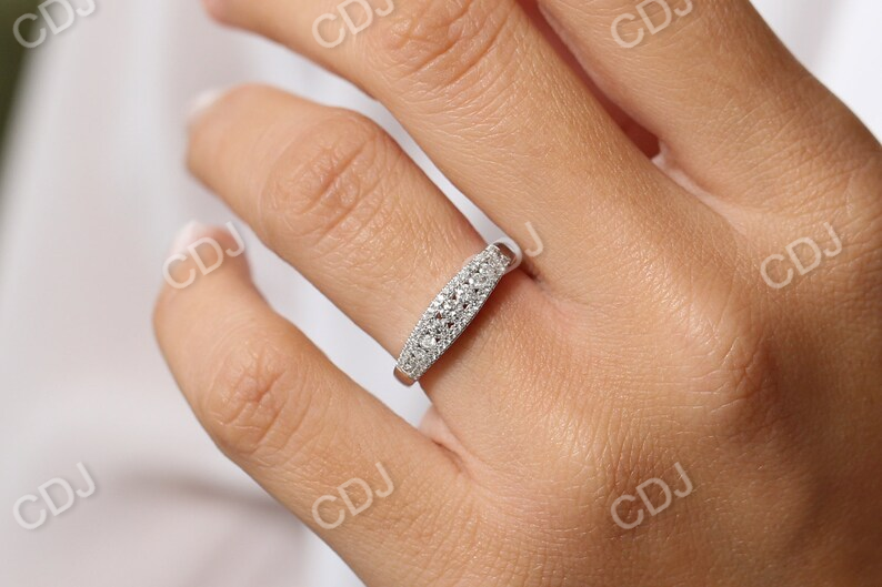 14k Channel Setting Women's Diamond Wedding Band  customdiamjewel   