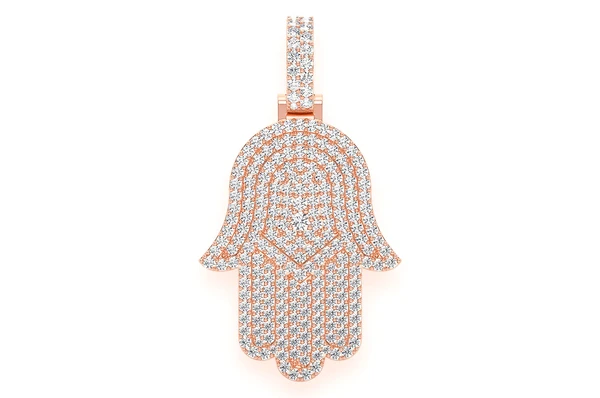 2.00CTW Cluster Diamond Hamsa Pendant  customdiamjewel   