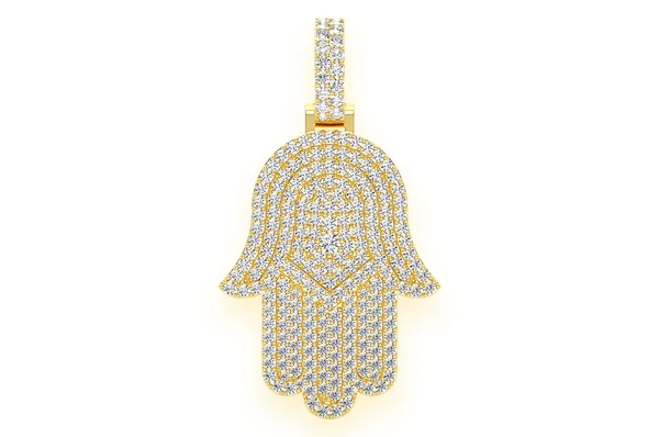 2.00CTW Cluster Diamond Hamsa Pendant  customdiamjewel   