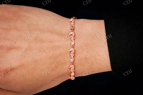 1.35CTW Diamond Seahorse Eternity Bracelet  customdiamjewel   