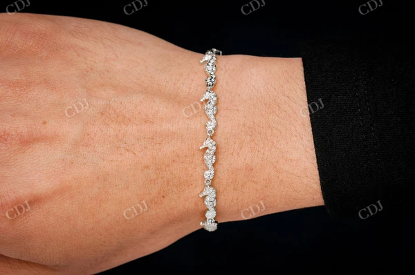 1.35CTW Diamond Seahorse Eternity Bracelet  customdiamjewel   