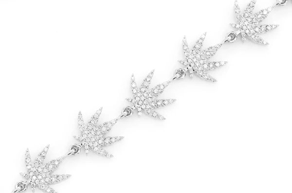 1.75CTW Diamond Cannabis Leaf Bracelet  customdiamjewel   