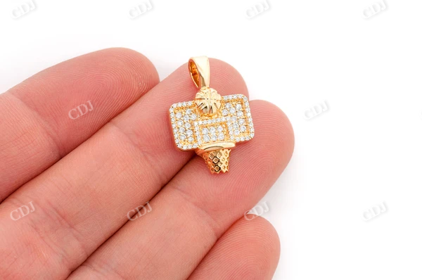 Antique 0.33CTW Basketball Hoop Diamond Pendant  customdiamjewel   