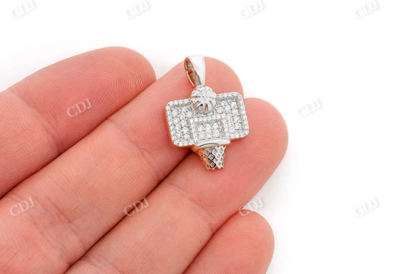 Antique 0.33CTW Basketball Hoop Diamond Pendant  customdiamjewel   