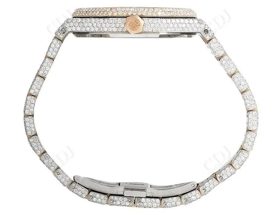 Men's 41MM AP Two Tone Lab Diamond Watch customdiamjewel