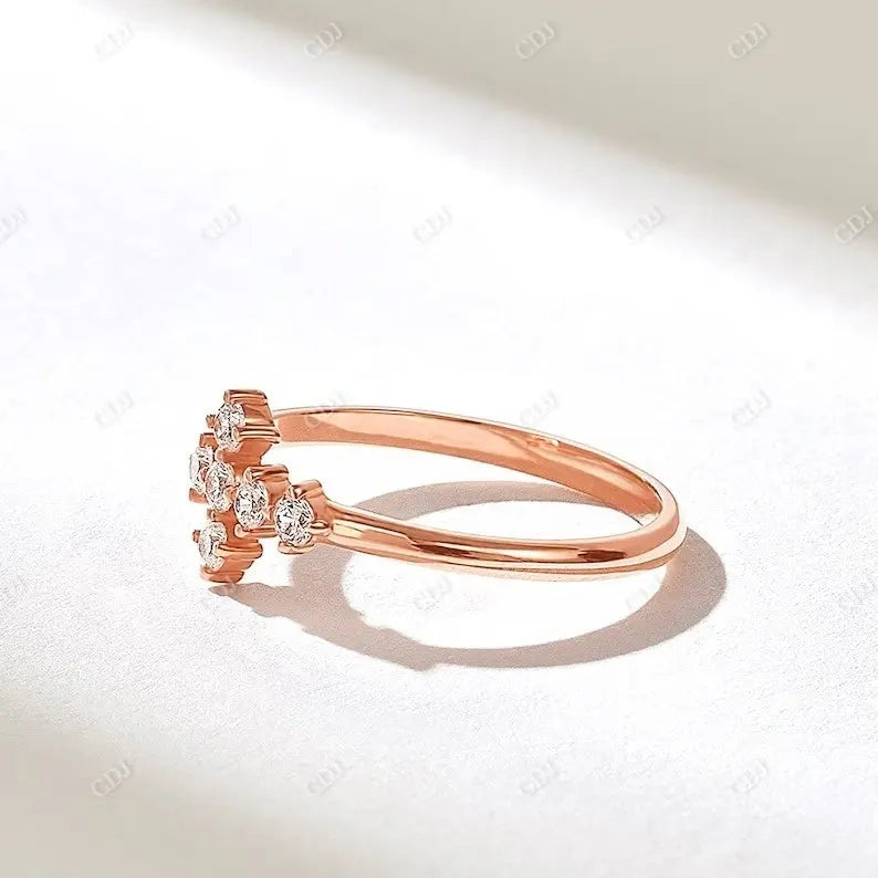 0.18CT Lab Grown Diamond Cluster Ring  customdiamjewel 10KT Rose Gold VVS-EF