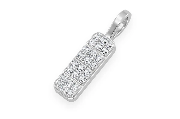 0.25CTW Round Pave Diamond Hip Hop Pendant  customdiamjewel   