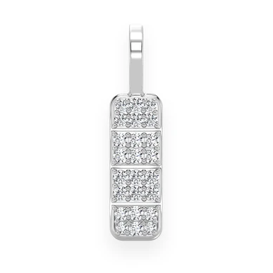 0.25CTW Round Pave Diamond Hip Hop Pendant  customdiamjewel   