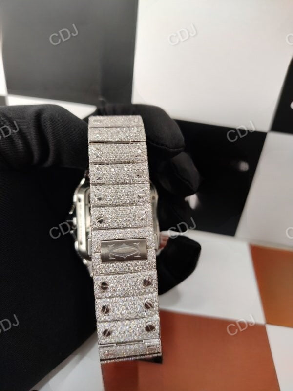 Stainless Steel Cartier Diamond Watch  customdiamjewel   