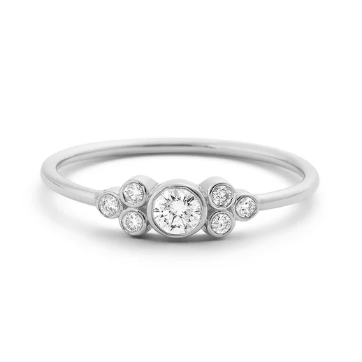 0.25 CTW Brilliant Cut Lab Grown Diamonds Ring  customdiamjewel 10KT White Gold VVS-EF