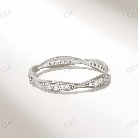 0.19 CTW Lab Grown Diamond Pave Eternity Wedding Band  customdiamjewel 10KT White Gold VVS-EF