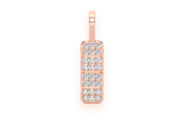 0.25CTW Round Pave Diamond Hip Hop Pendant  customdiamjewel   