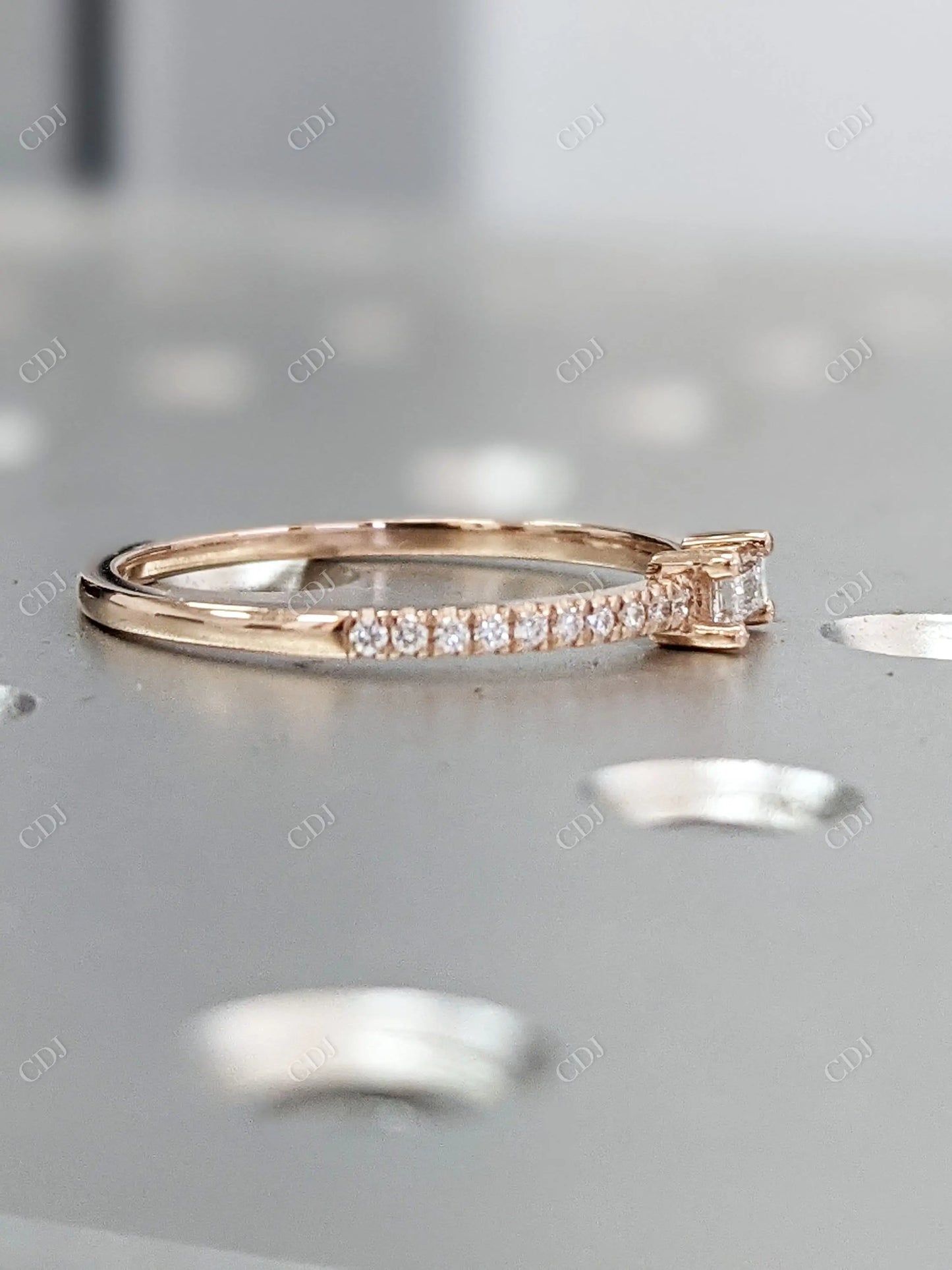 0.26CTW Baguette Cut Lab Grown Diamond Ring  customdiamjewel   