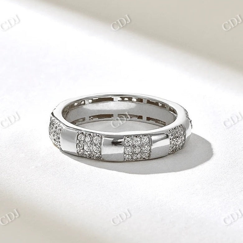 0.81CTW Dome Style Diamond Wedding Band  customdiamjewel 10KT White Gold VVS-EF